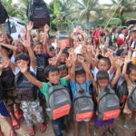 Sending hope to quake-affected children through schoolbags and psychosocial activities